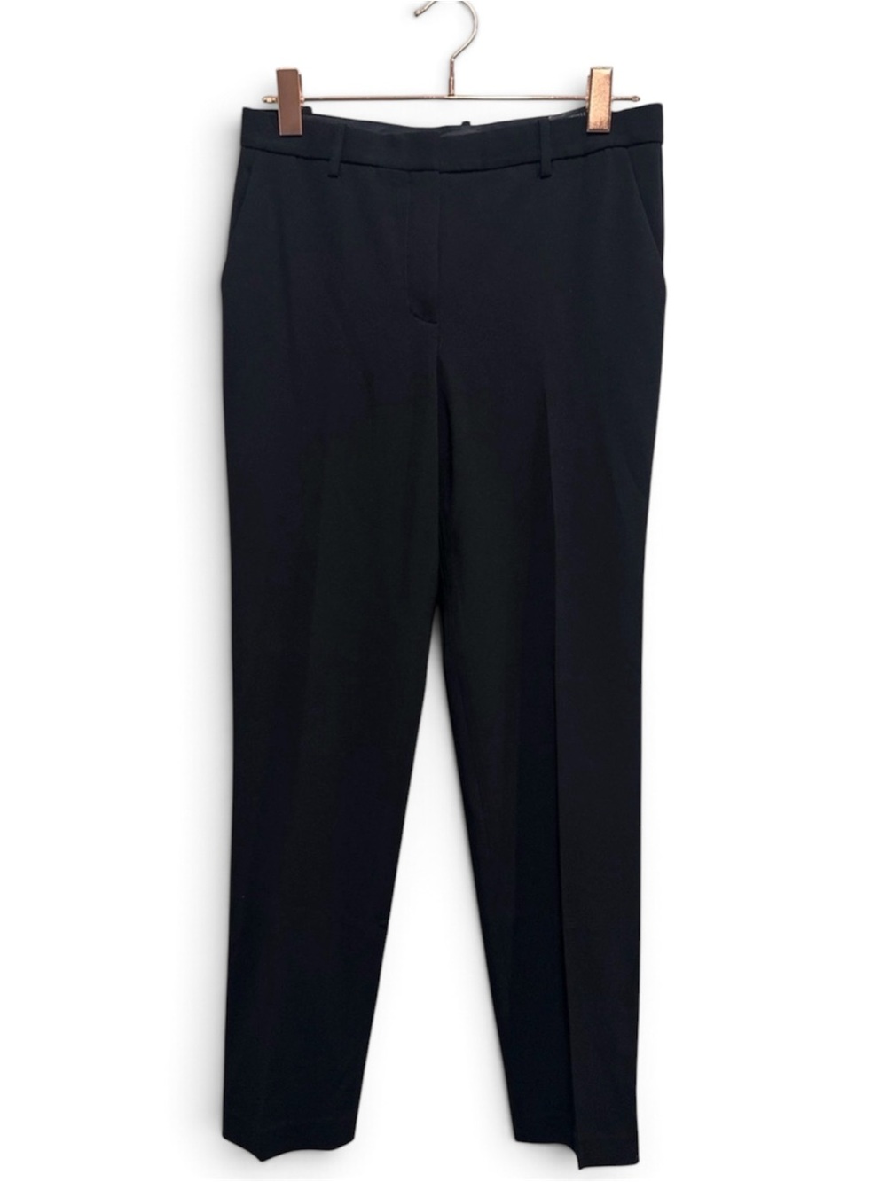 Theory Black Tailored Slim Ankle Trousers Size 4 Made USA